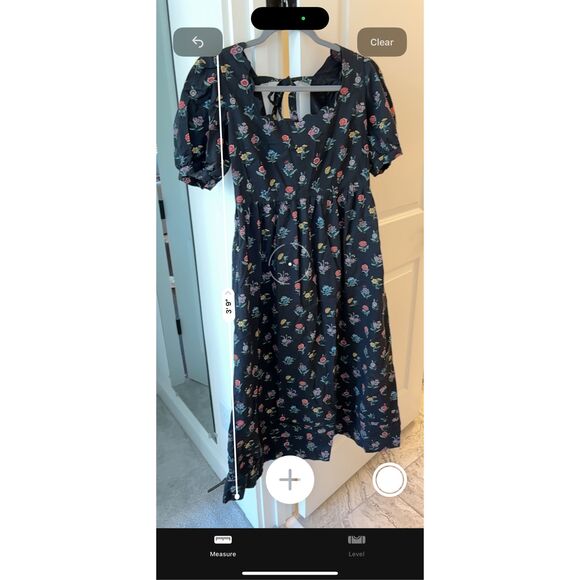 PINK CITY PRINTS Genevieve Dress In Midnight Garden, Small $288 - Picture 8 of 8